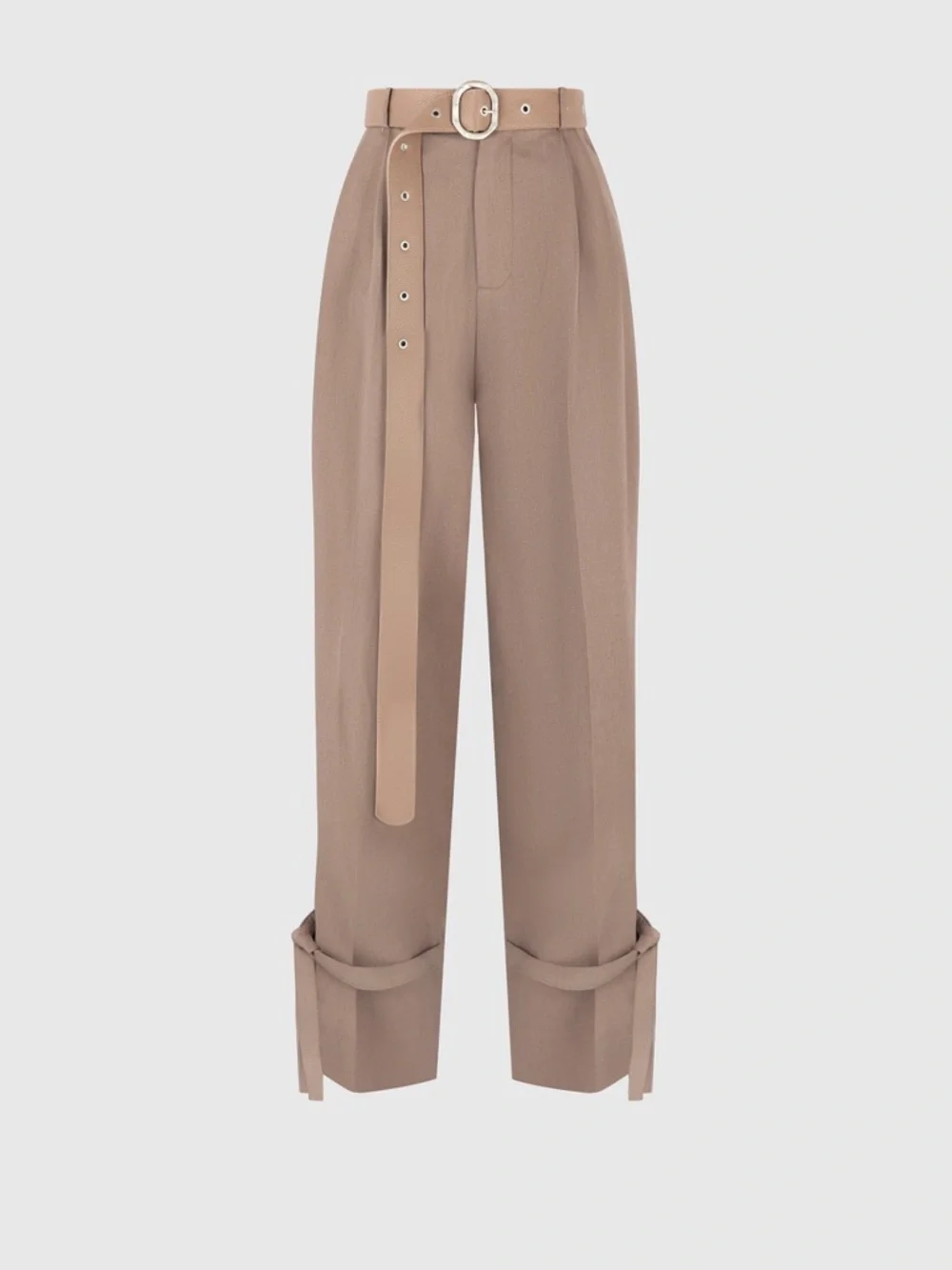 Maniere De Voir Suzanne tailored trouser with belt and ankle ties size 10 NWT - Picture 9 of 11